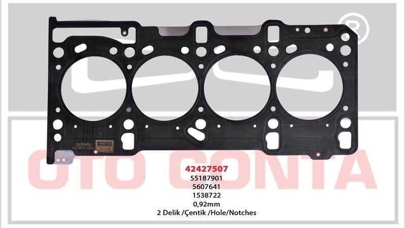 SİLİNDİR KAPAK CONTASI 0.92MM 2 DELIK YM PALIO ALBEA DOBLO CORSA ASTRA COMBO 1.3 MTJD