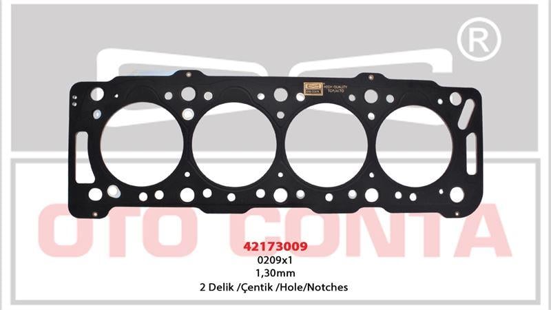 SİLİNDİR KAPAK CONTASI 2 DELIK PARTNER 1.9 BERLINGO PARTNER 1.9D DW8 SİLİNDİR KAPAK CONTASI ÇELIK MLS 2 DELIK 1.30 MM DW8 DW8B WJZ-WJY 0209×1