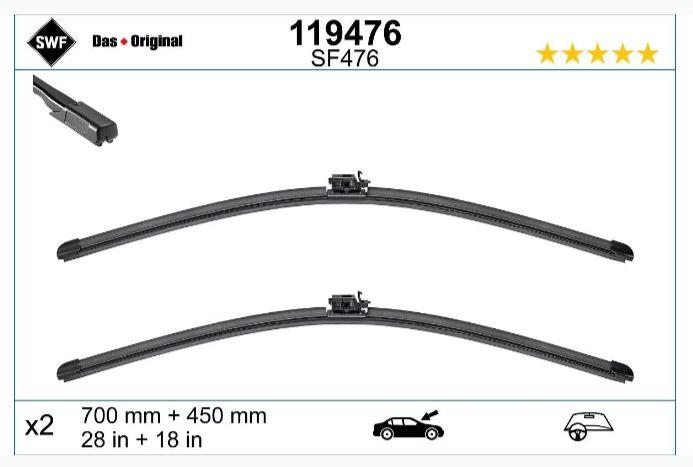 SWF VİSİOFLEX FLAT BLADE (X2) (700+450MM) (ÖN)