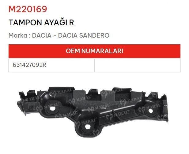 TAMPON AYAĞI SAĞ DACIA SANDERO