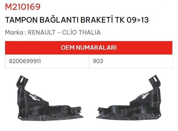TAMPON BAĞLANTI BRAKETİ TK 09>13 CLİO THALIA