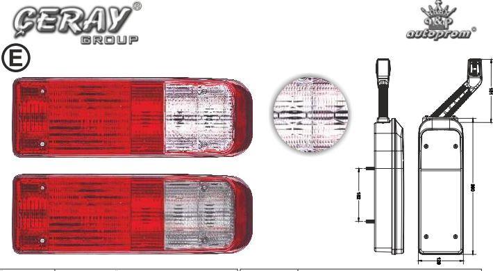 UNİVERSAL DORSE STOP LAMBASI KABLOLU