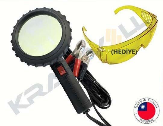 UV KAÇAK TESPIT LAMBASI  SABIT KAFA  /100W ÇANTALI 12VOLT (GÖZLÜK HEDIYELI)