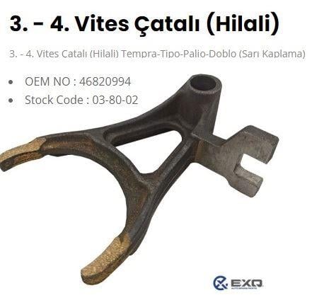 VITES ÇATALI HILALI 3 4 TPSX TIPO UNO PALIO 1.2