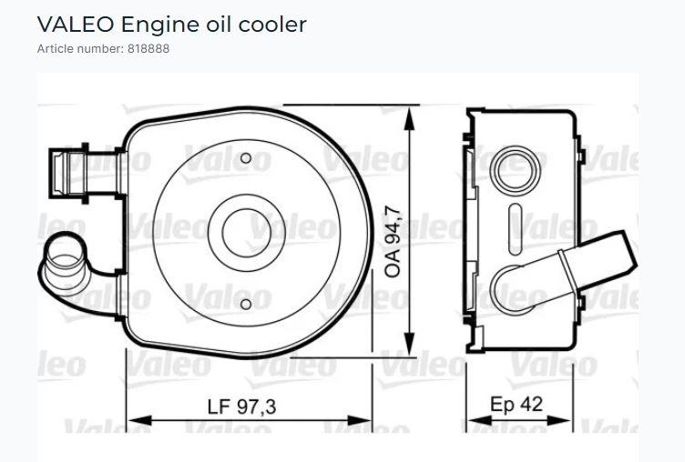 YAĞ SOĞUTUCU PSA C5 1.8 I 16V AUTO