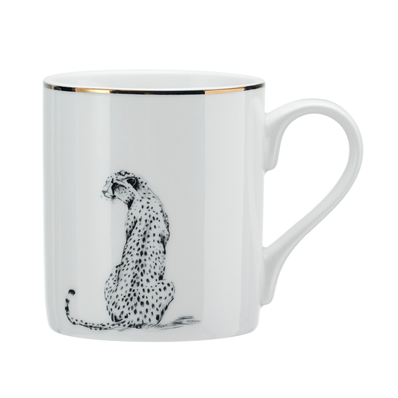 Mikasa MKCANCHEETAH Fine China 280ml Düz Taraflı Kupa Çita