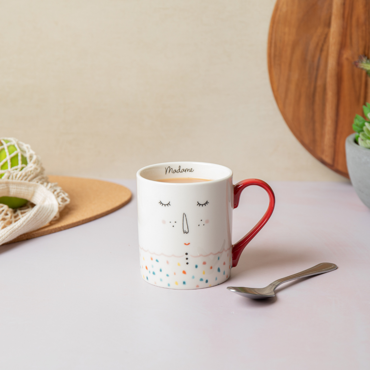 Mikasa MKCANMAD Fine China 280ml Düz Taraflı Kupa Madame