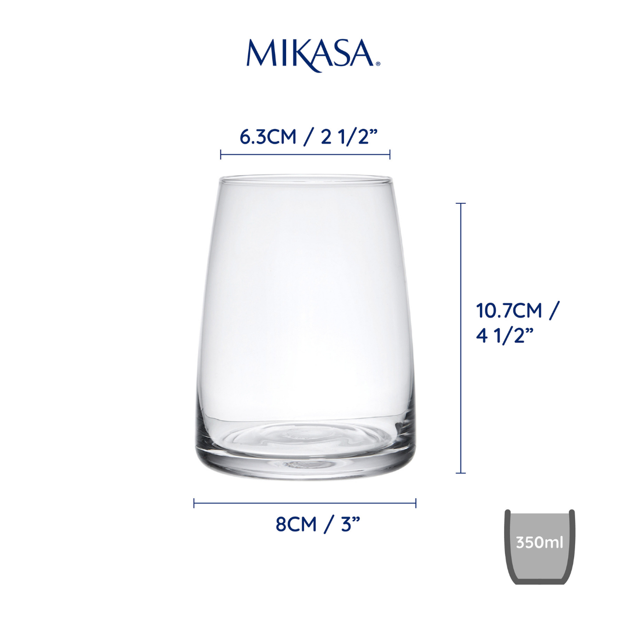 Mikasa MKPALDOF4PC Palermo 4lü 350ml Kapaksız Bardak