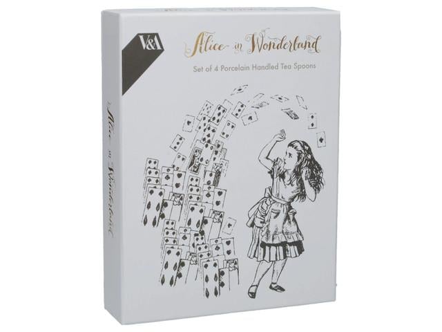 Mikasa x V&A Alice In Wonderland 5227080 Paslanmaz Çelik Porselen Saplı Çay Kaşığı 4lü