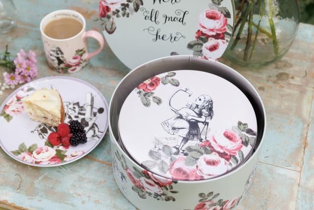 Mikasa x V&A Alice In Wonderland MKALCTIN2PC Teneke Kek, Bisküvi Saklama Kabı 2li