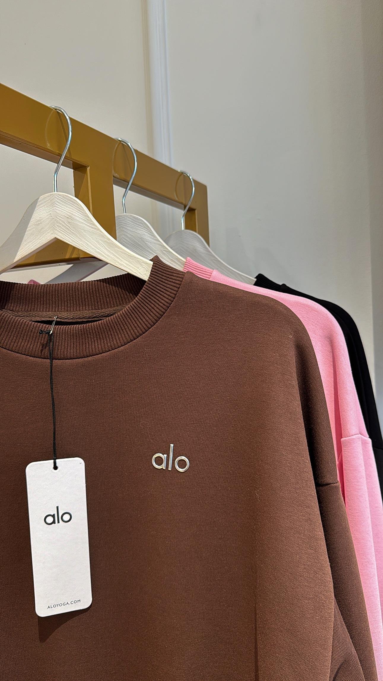 A Baskı Kahve Sweatshirt