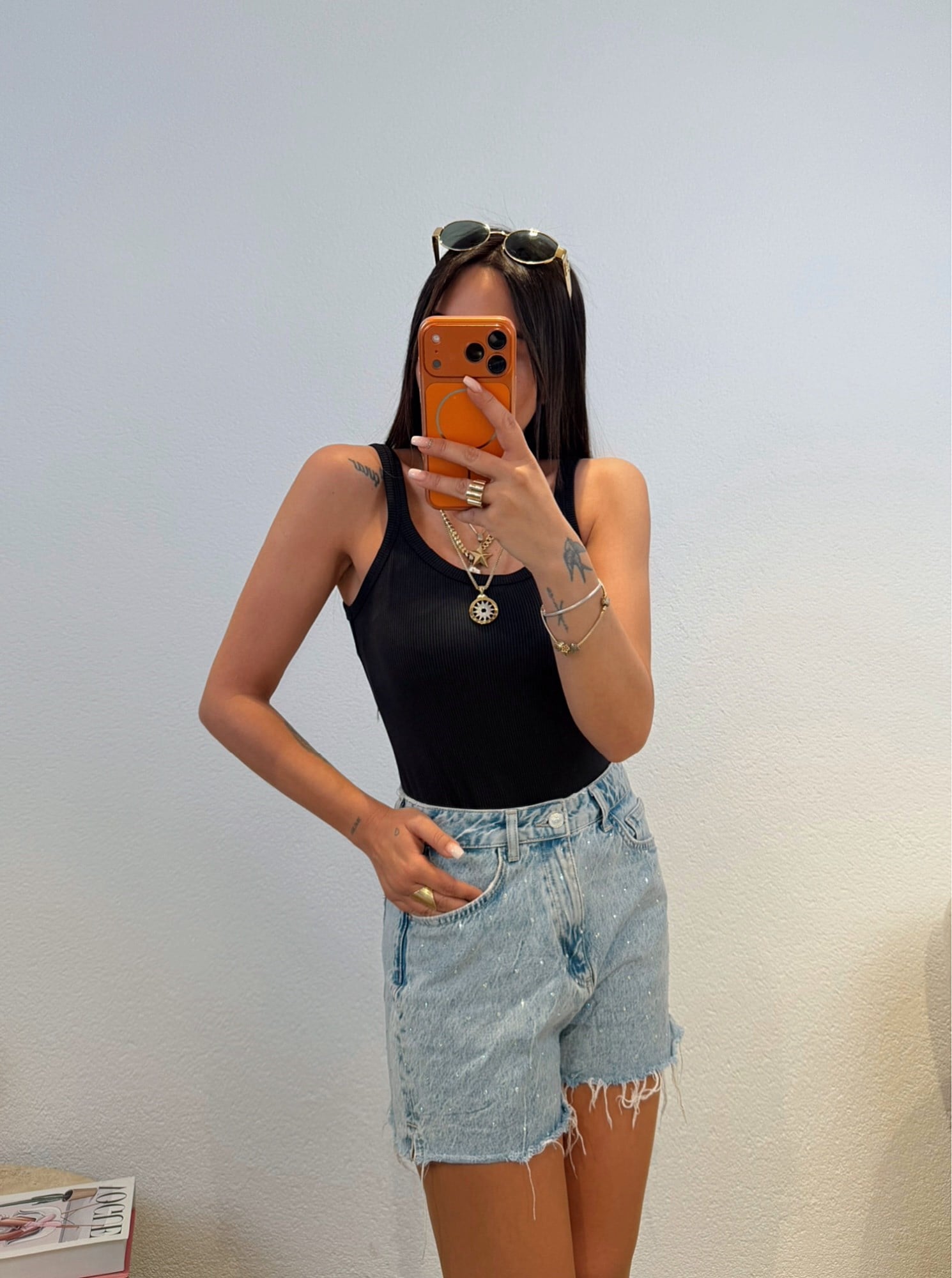 Askılı Fitilli Doku Siyah Bodysuit
