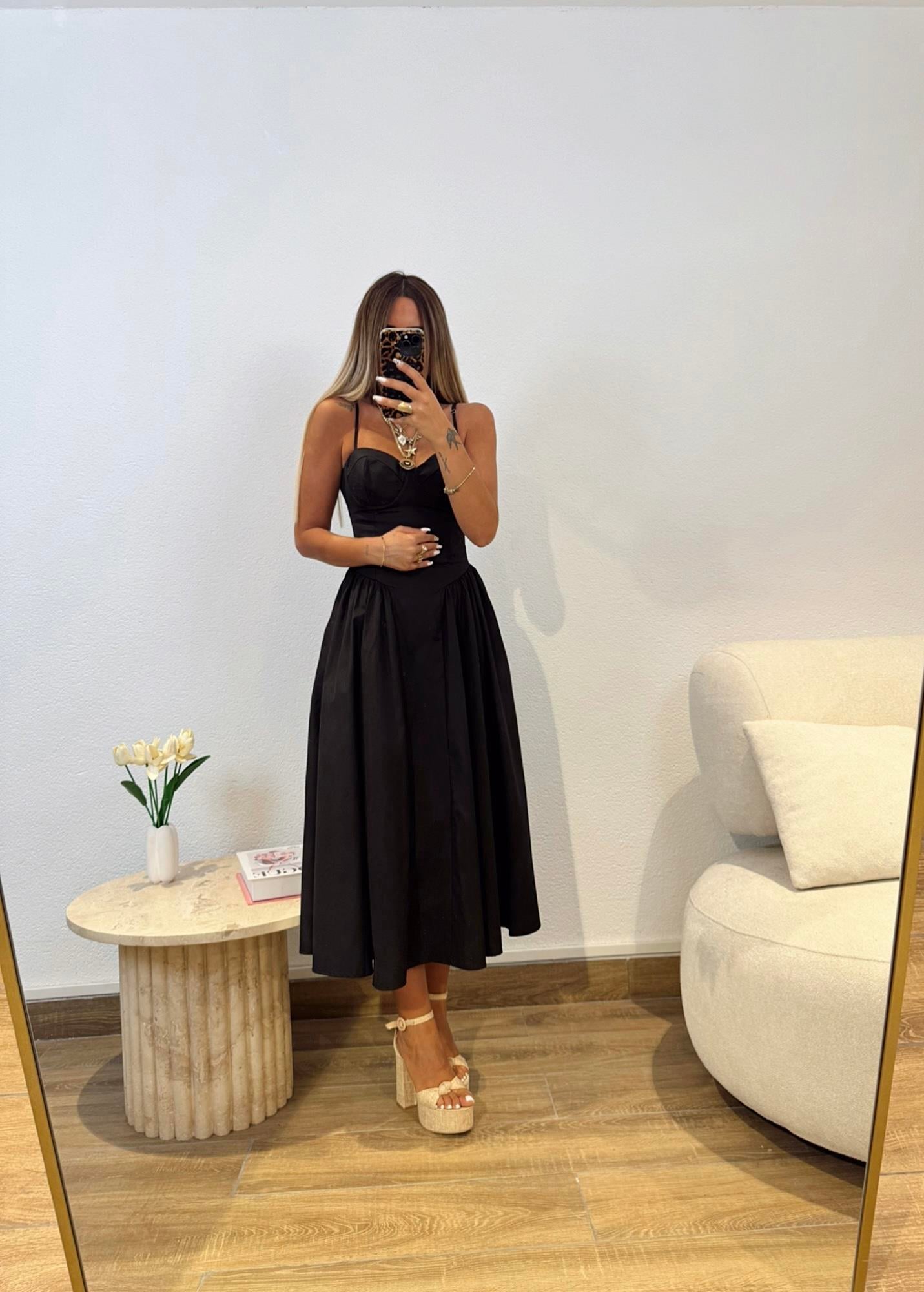 Askılı Poplin Elbise