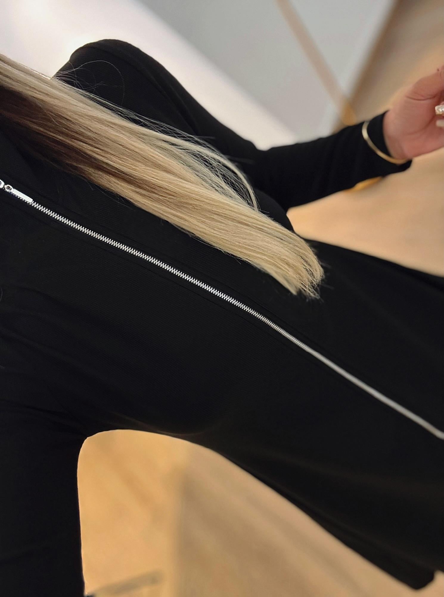 Balıkçı Yaka Fermuarlı Mini Elbise