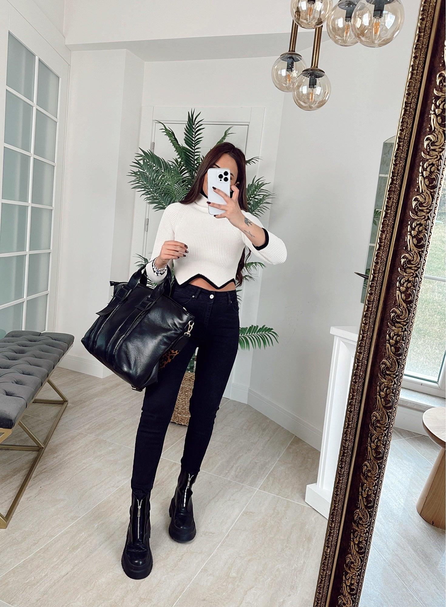 Bilek Boy Toparlayıcı Siyah Fit Jean