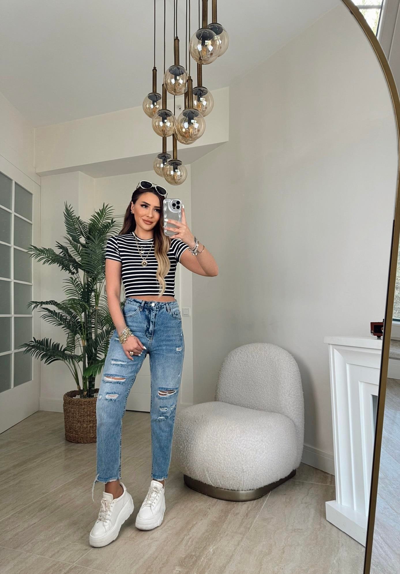 Çizgili Laci Crop