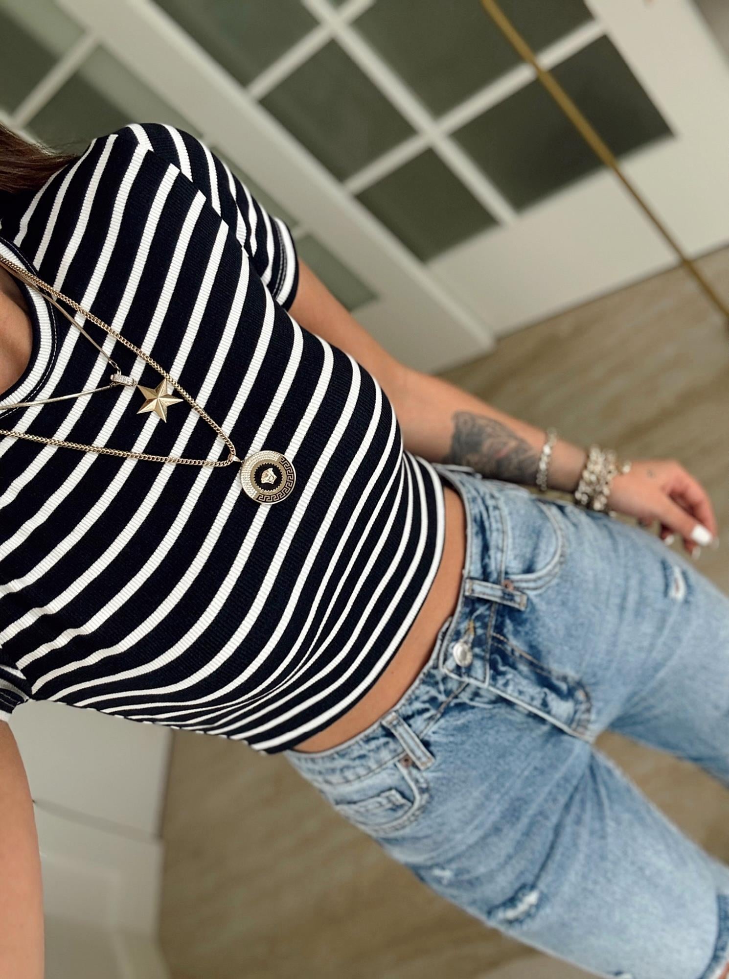 Çizgili Laci Crop