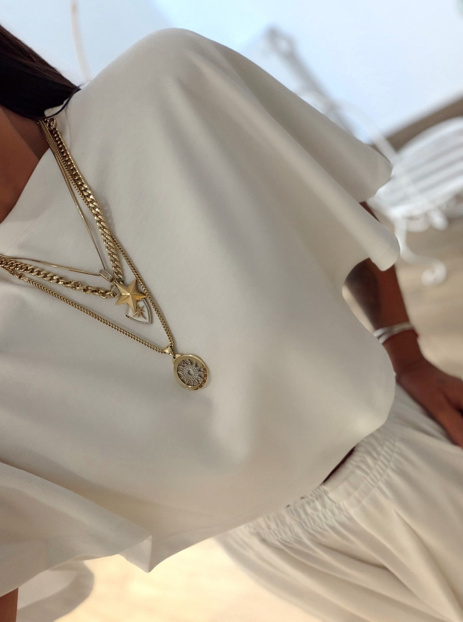 Crop&Eşofman Beyaz Modal Takım