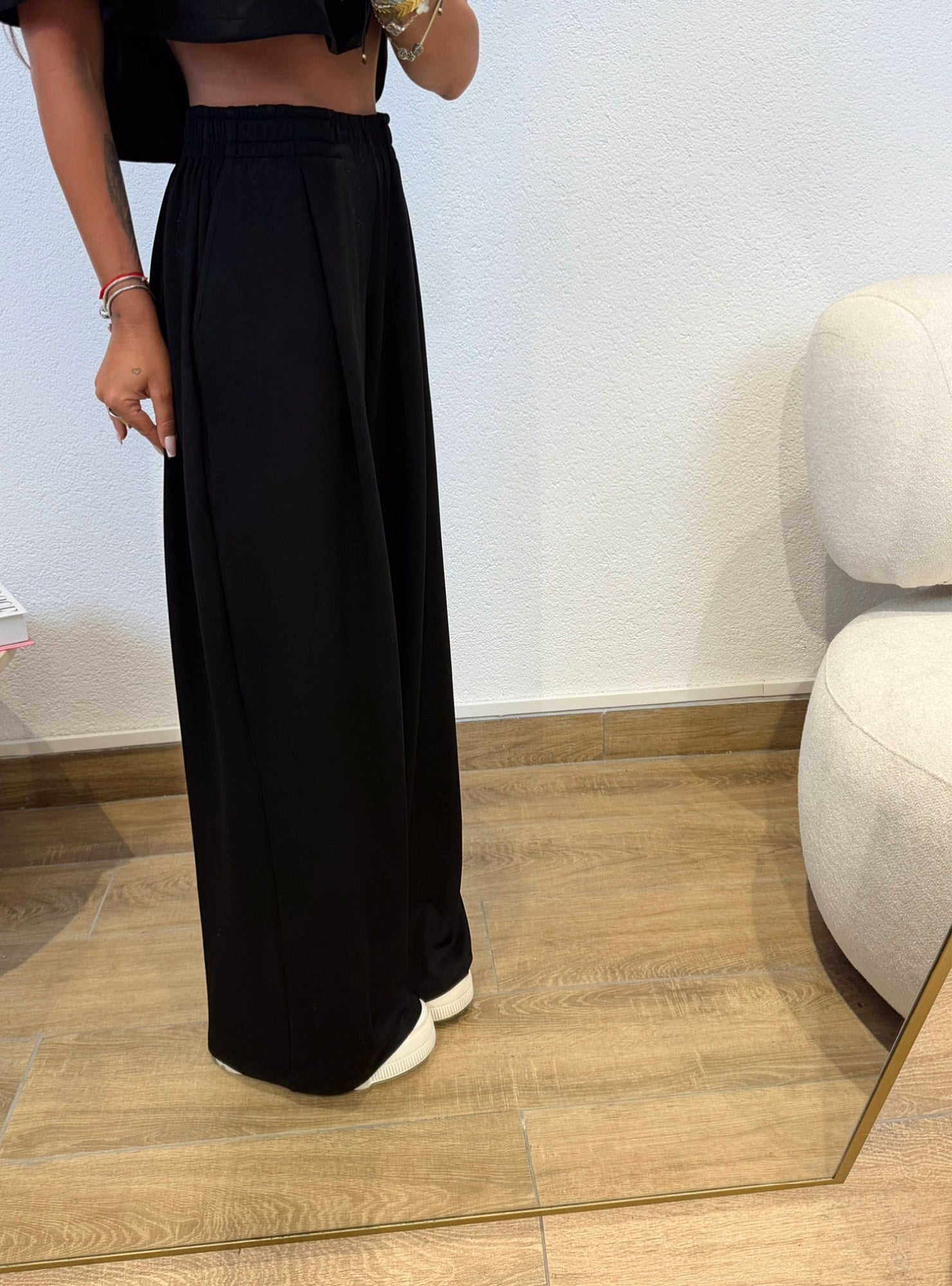 Crop&Eşofman Siyah Modal Takım