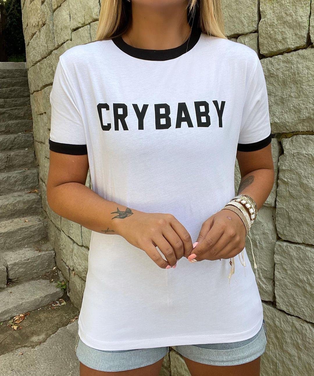 Cry Baby Siyah Şeritli Badi