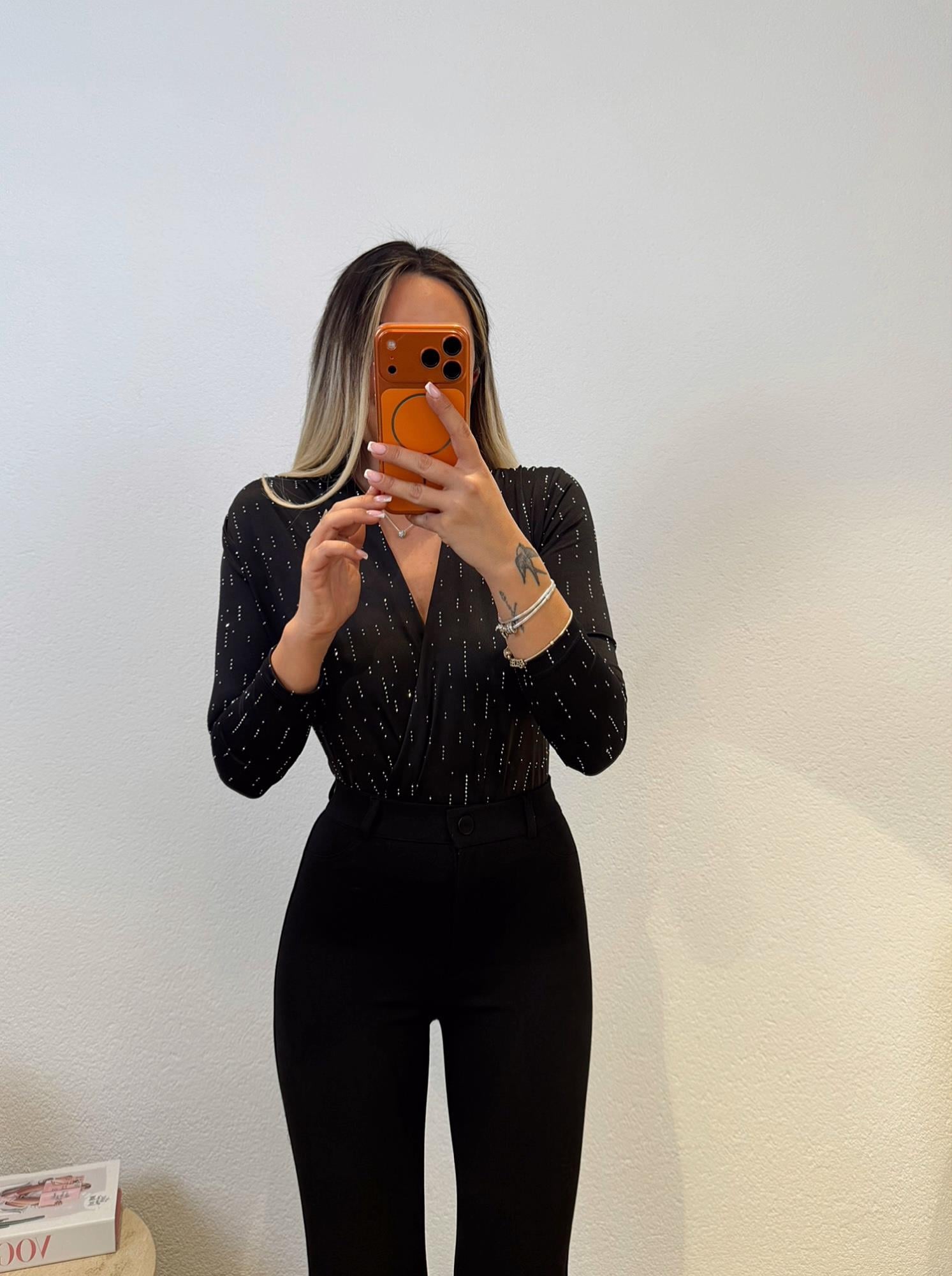 Damla Taşlı Bodysuit 