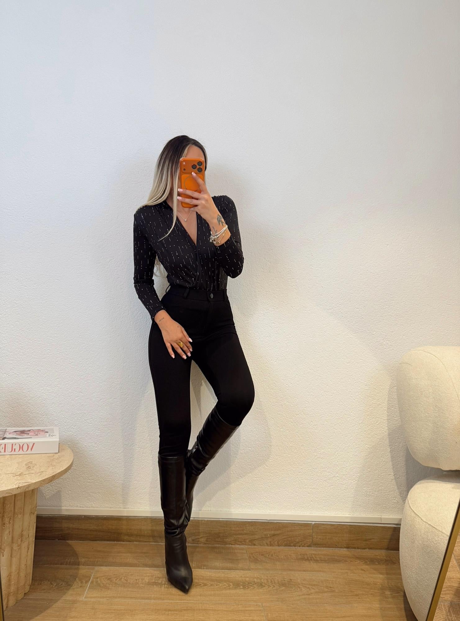 Damla Taşlı Bodysuit 
