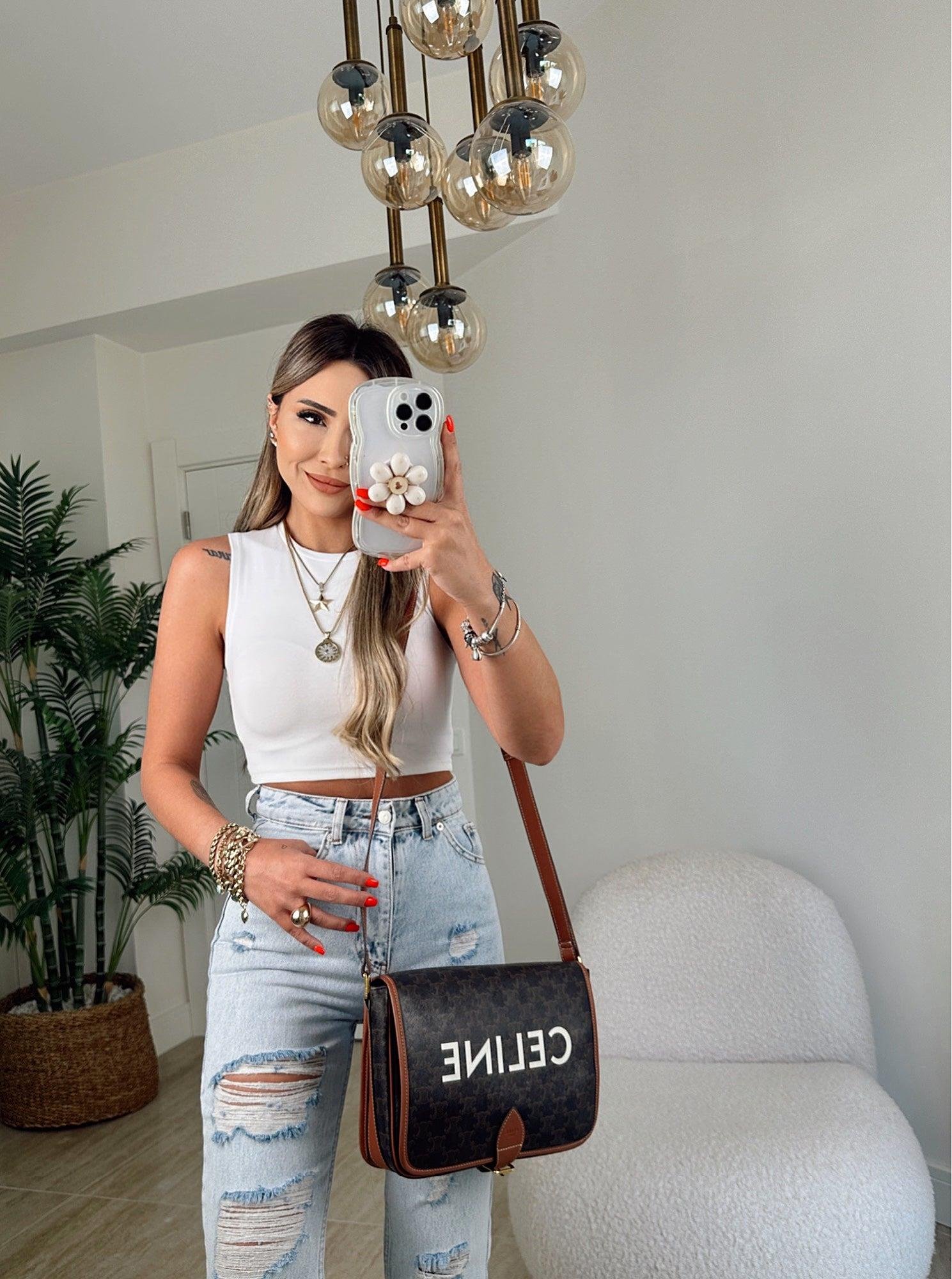 Dilvin Beyaz Basic Crop
