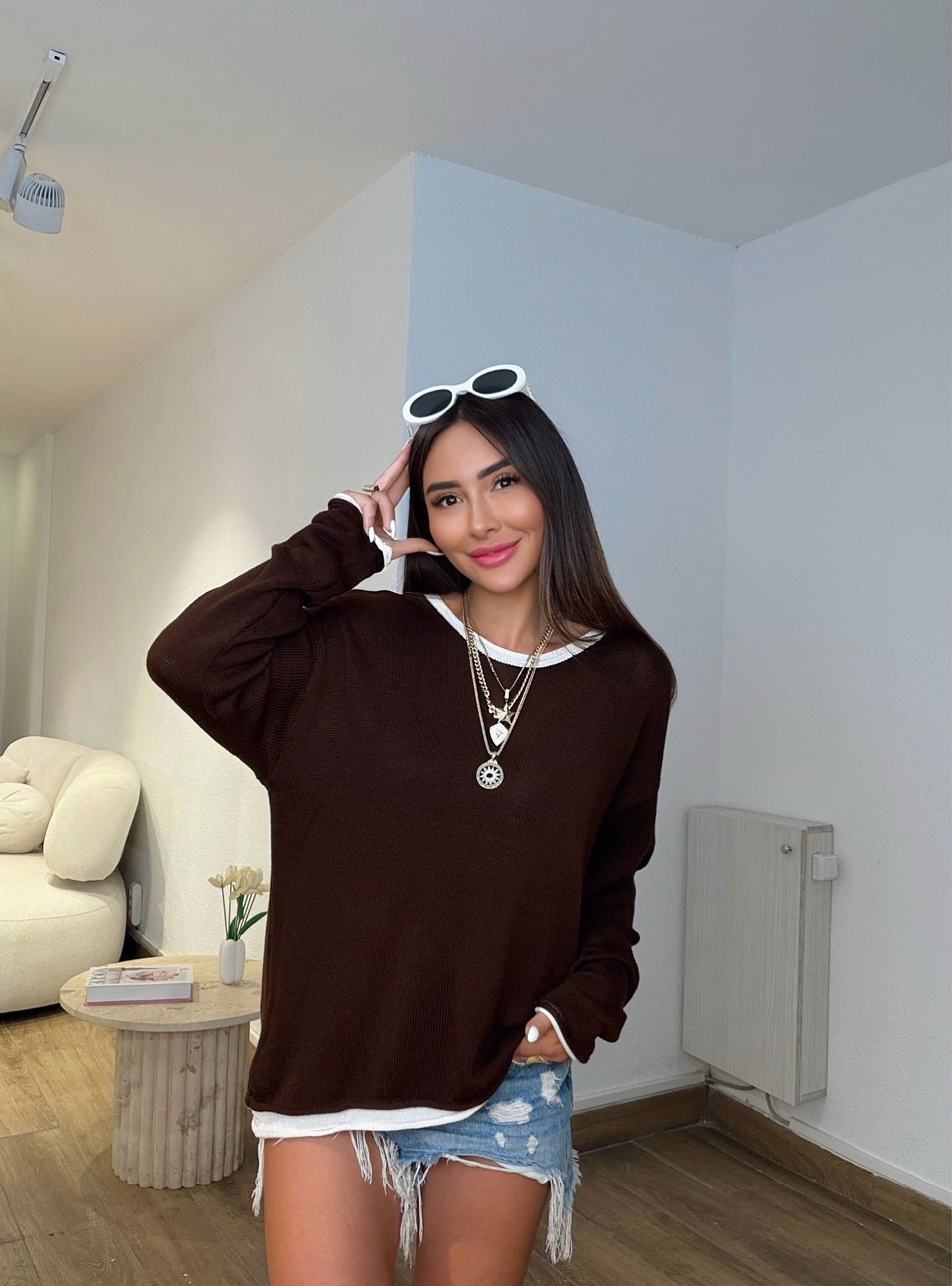 Garnili İnce Kahve Merserize