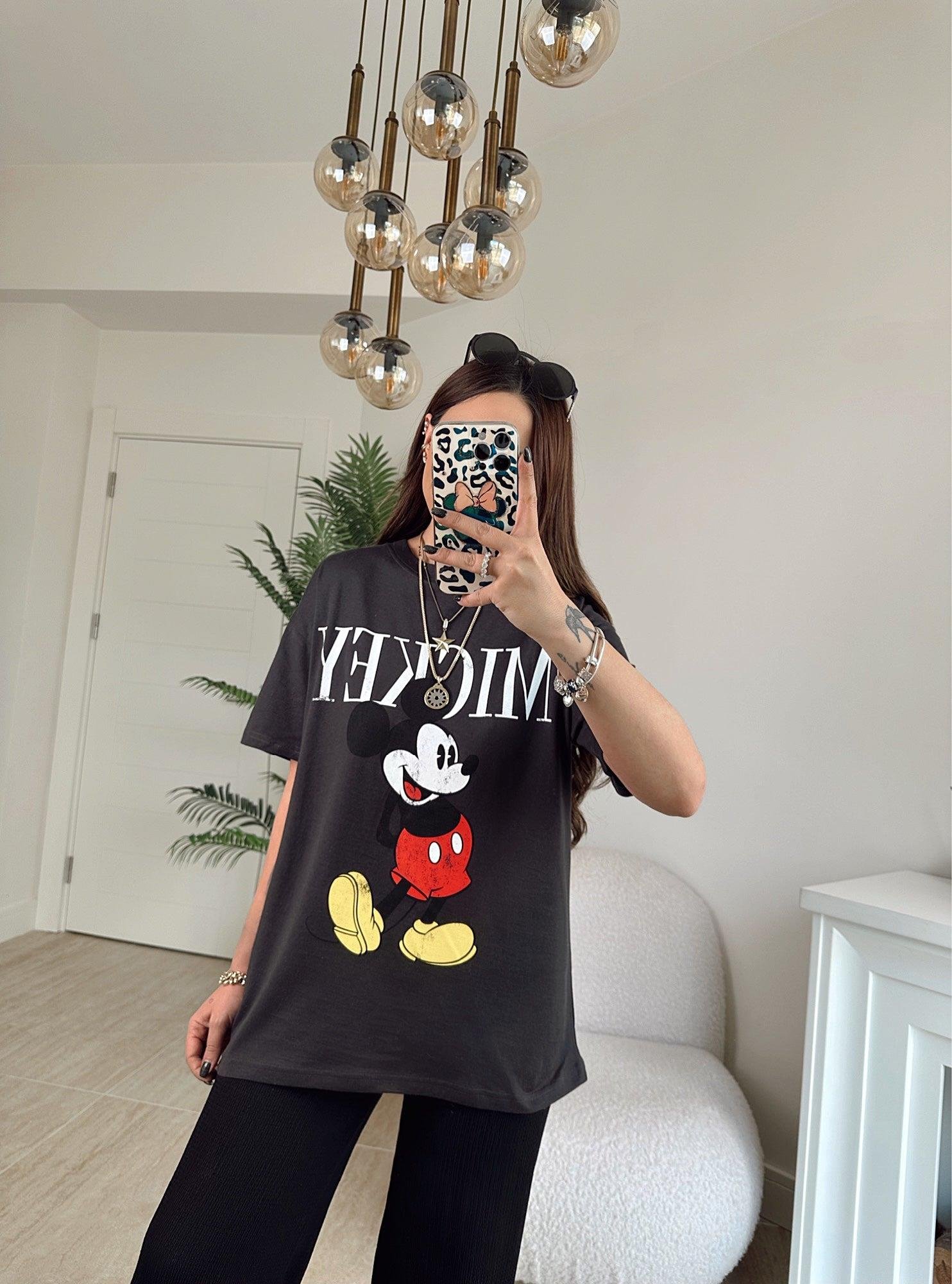 H.m Mickey Antrasit Tshirt
