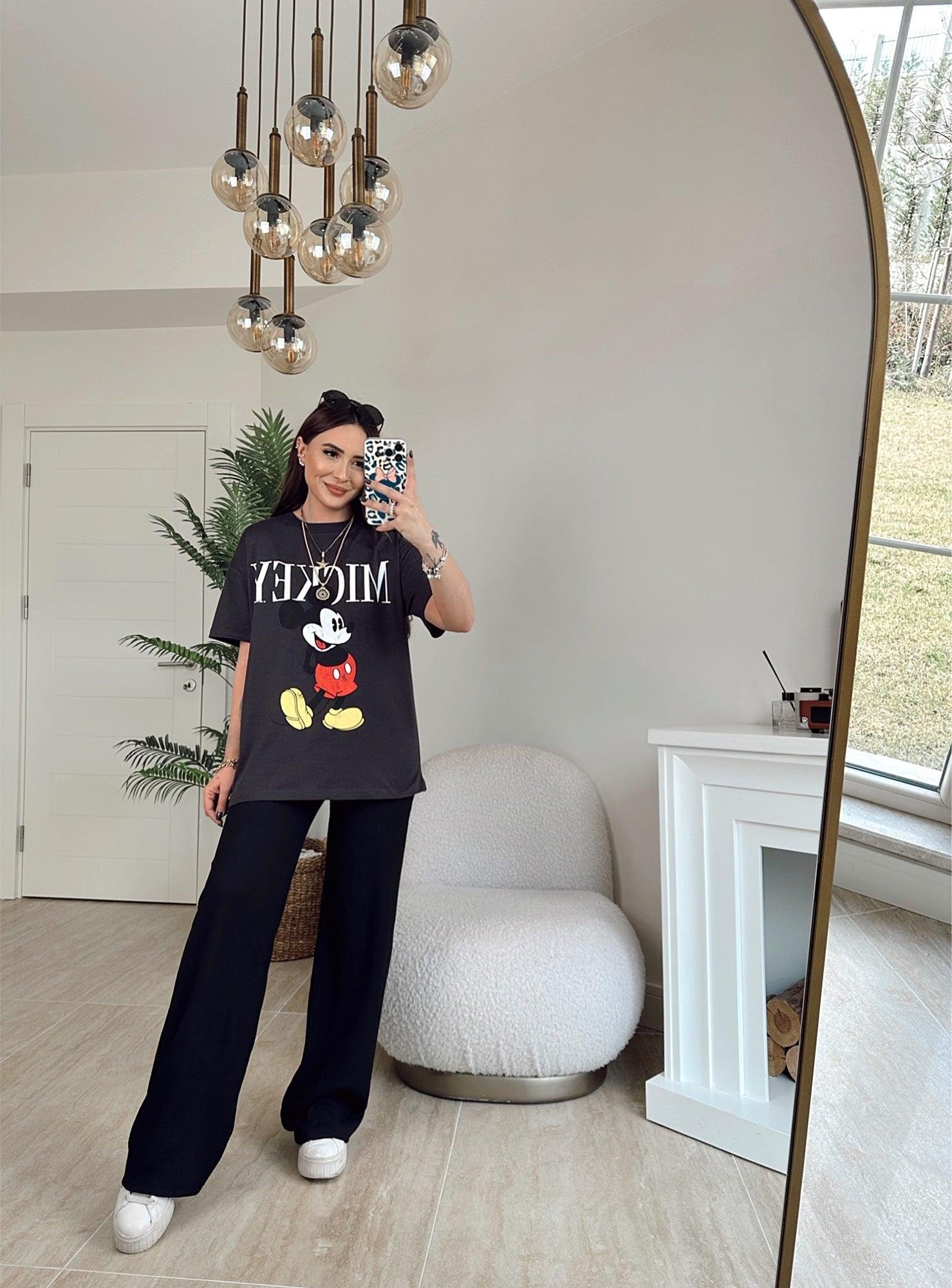 H.m Mickey Antrasit Tshirt
