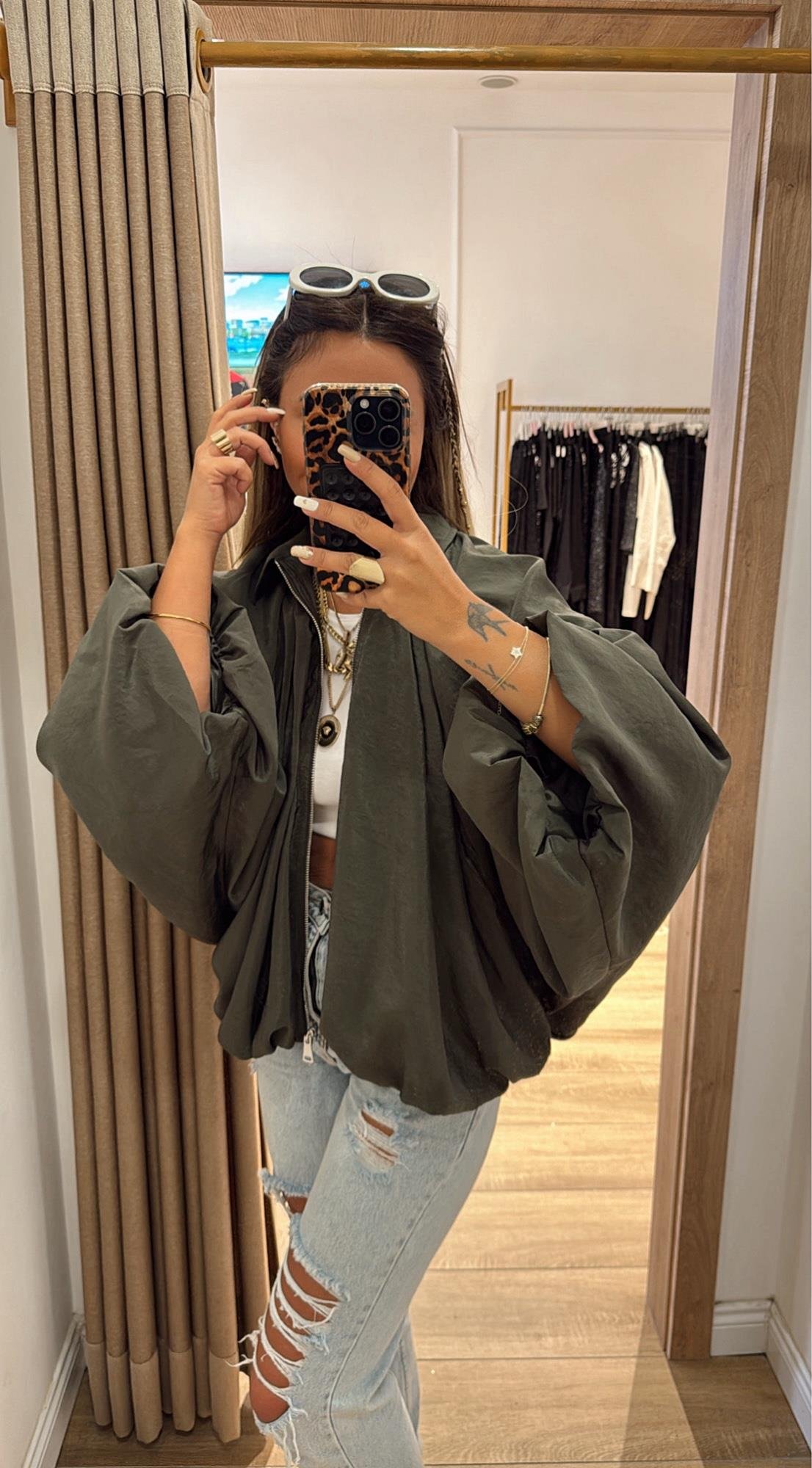Haki Bomber Ceket