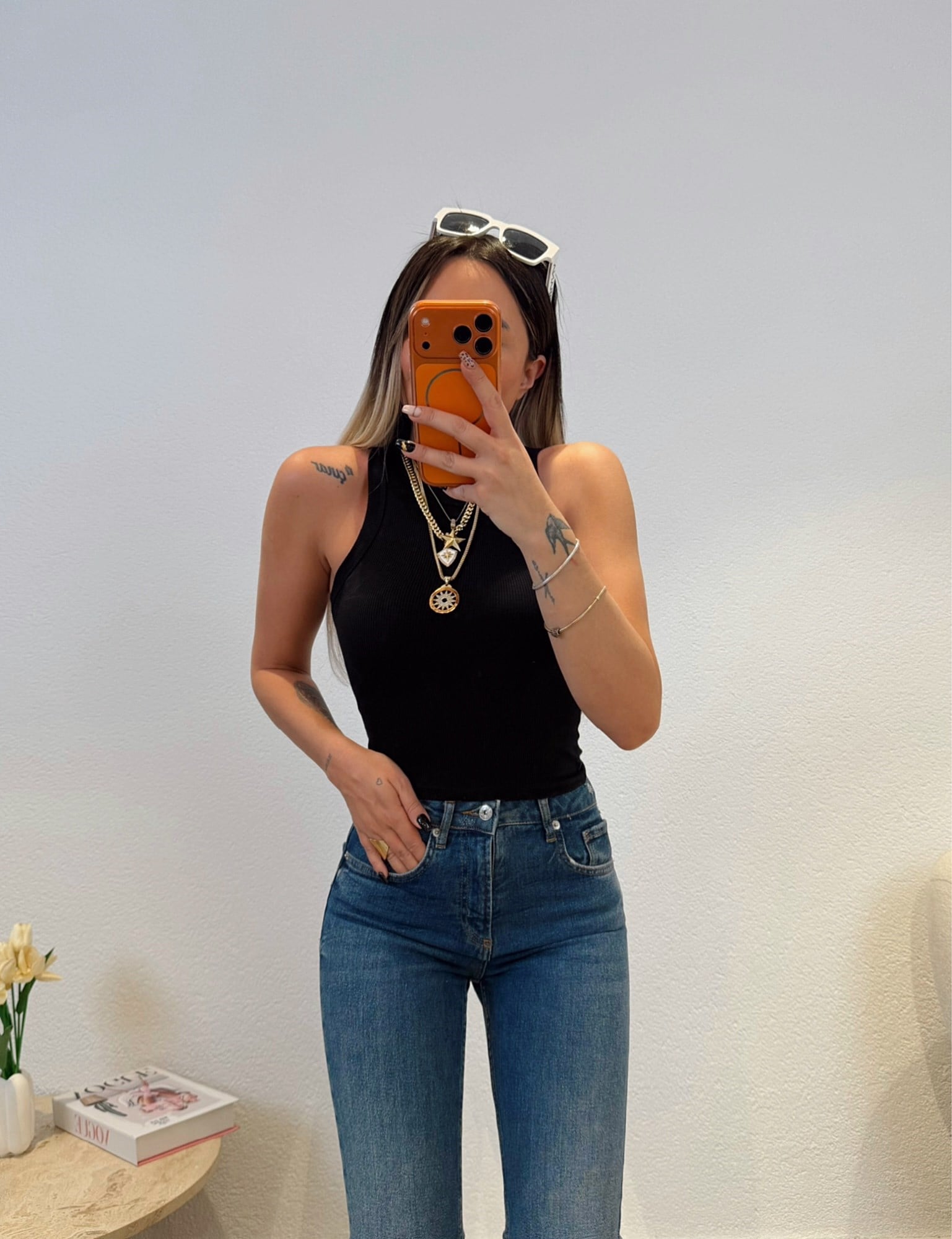 Halter Yaka Fitilli Siyah Atlet