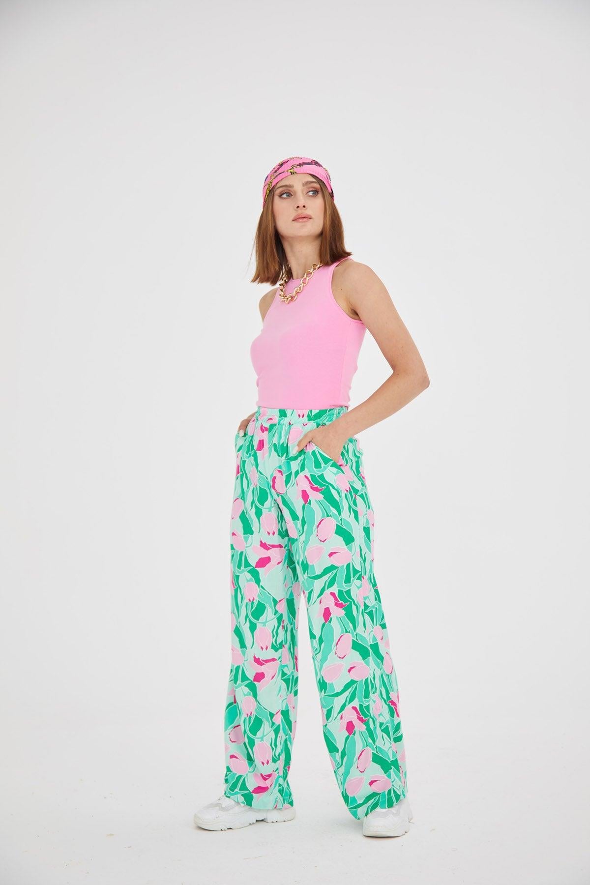Halter Yaka Pamuklu Pembe Atlet