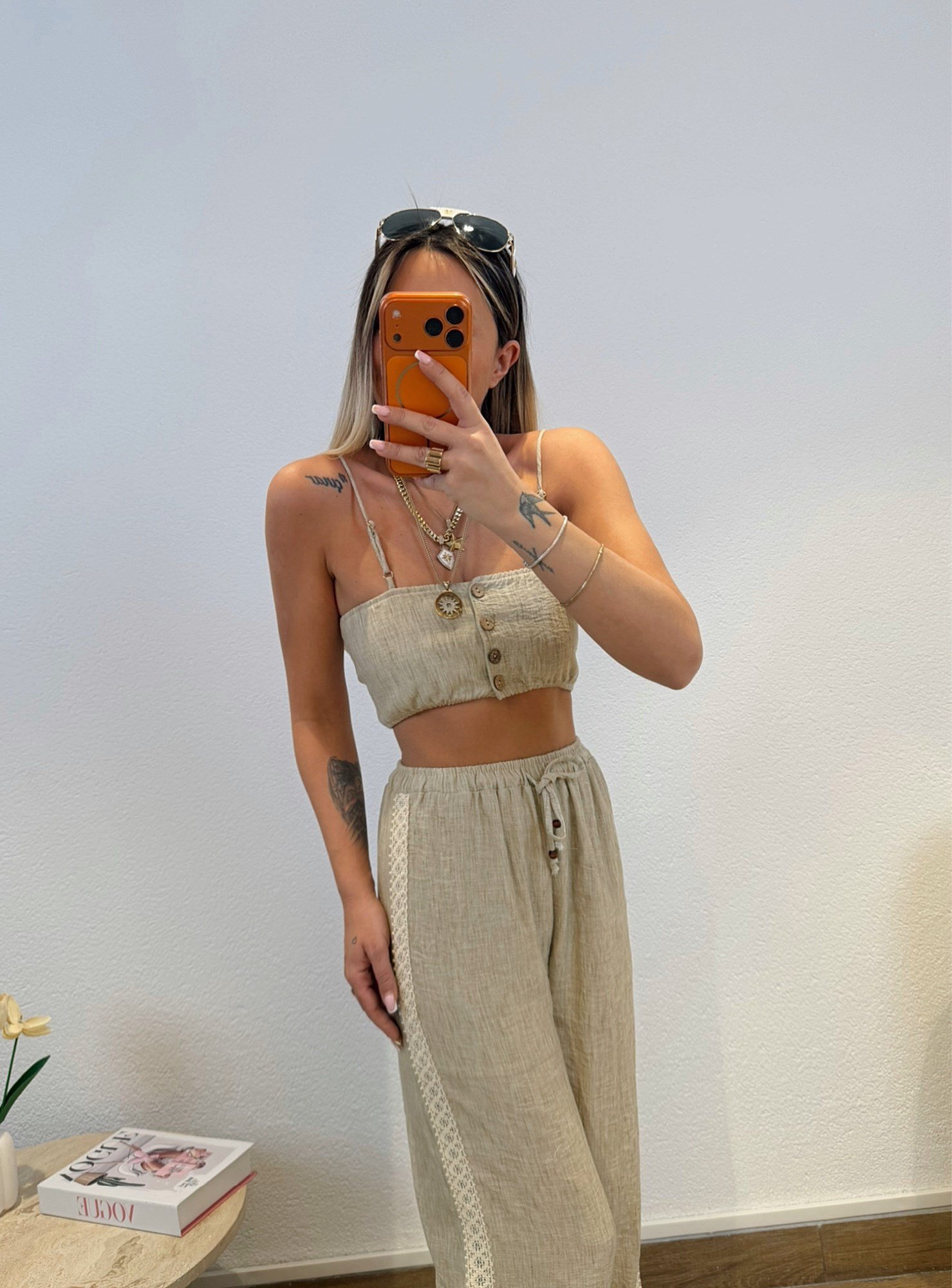 Ham Keten Askılı Crop