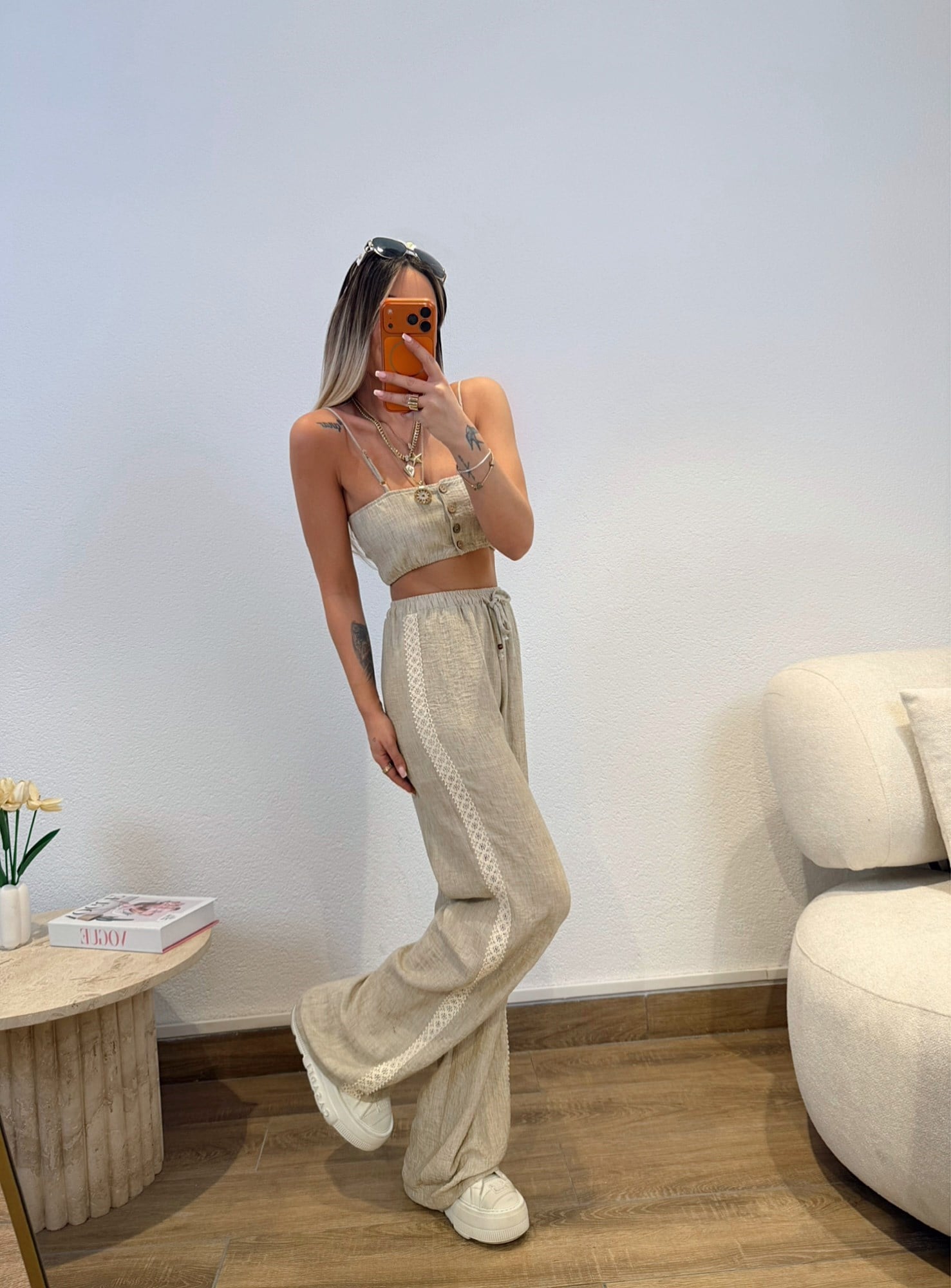 Ham Keten Askılı Crop