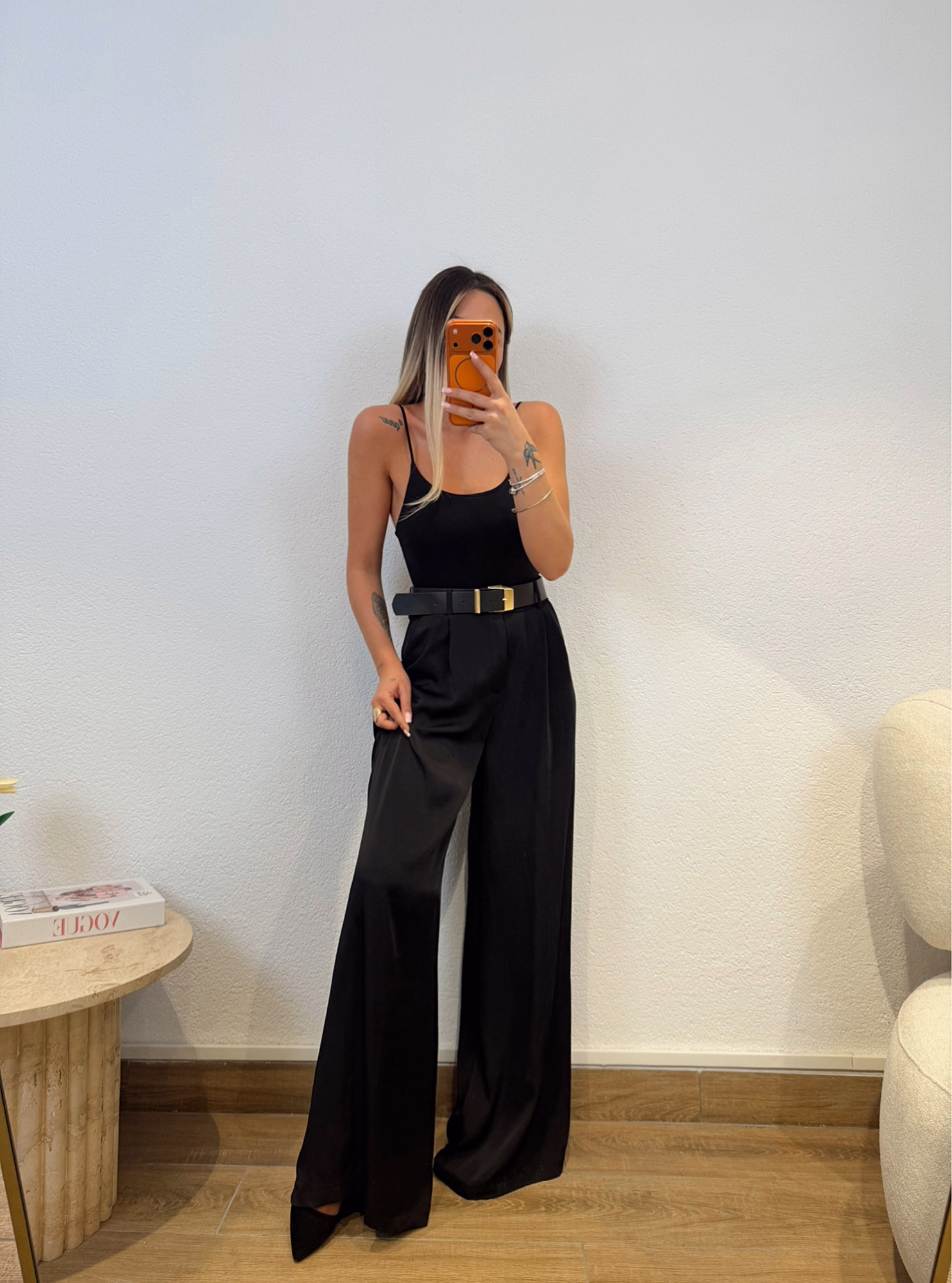 İp Askılı Basic Siyah Bodysuit