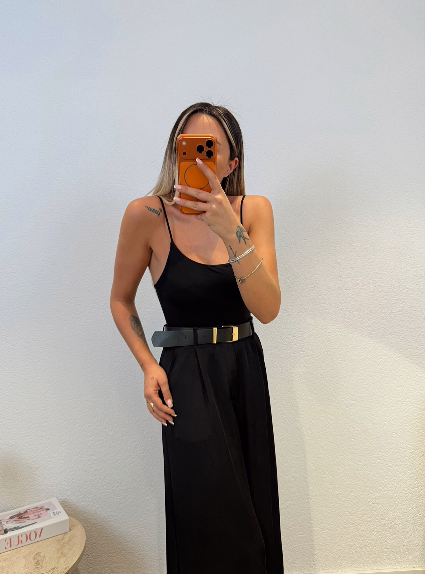 İp Askılı Basic Siyah Bodysuit