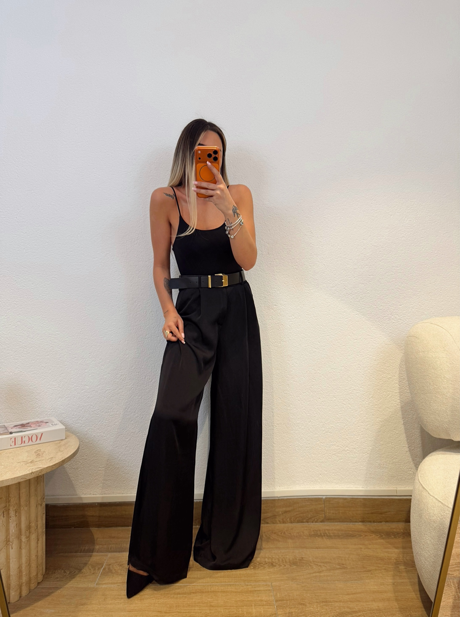 İp Askılı Basic Siyah Bodysuit