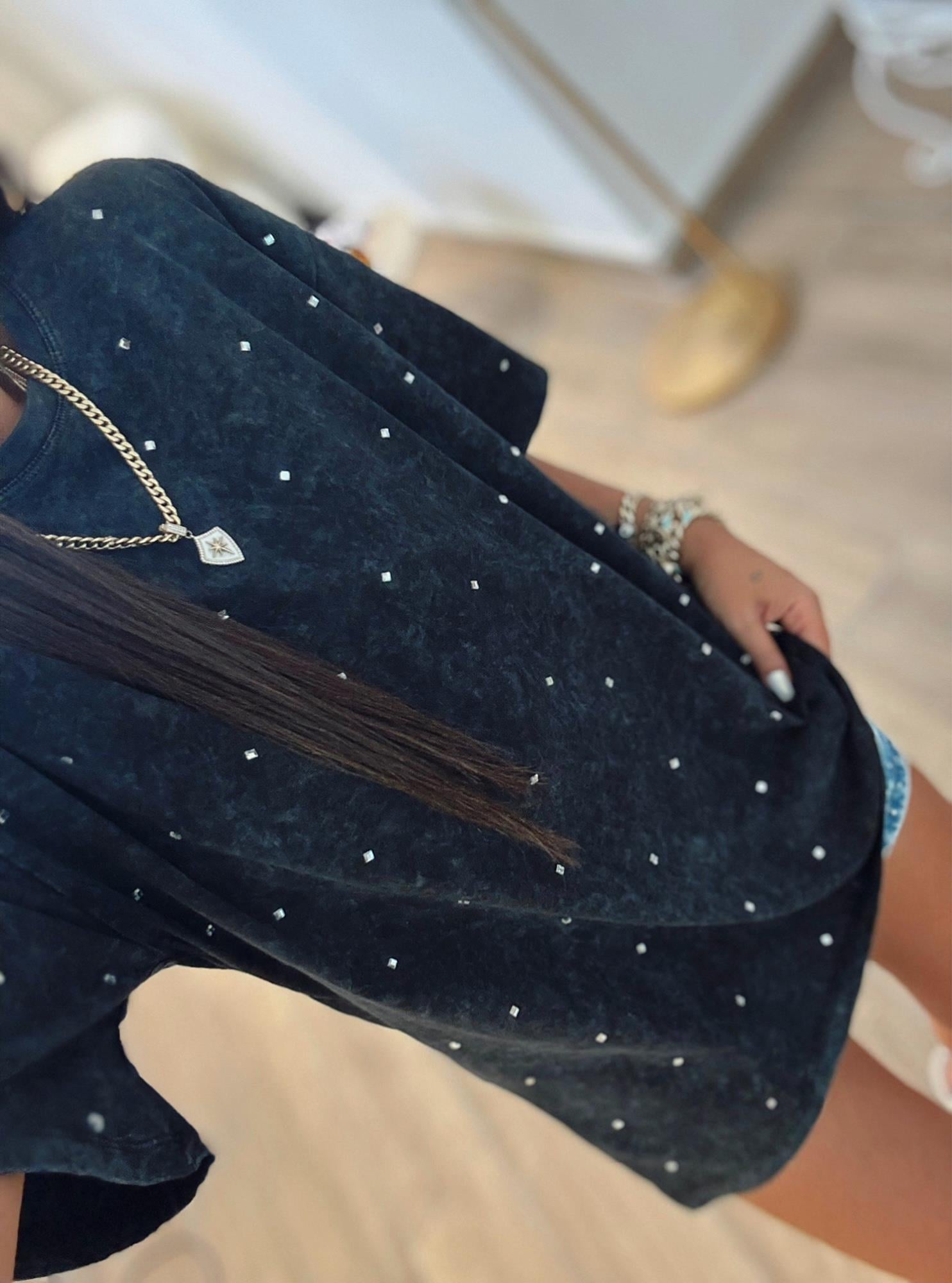 Karol Oversize Yıkamalı Antrasit Taşlı Basic