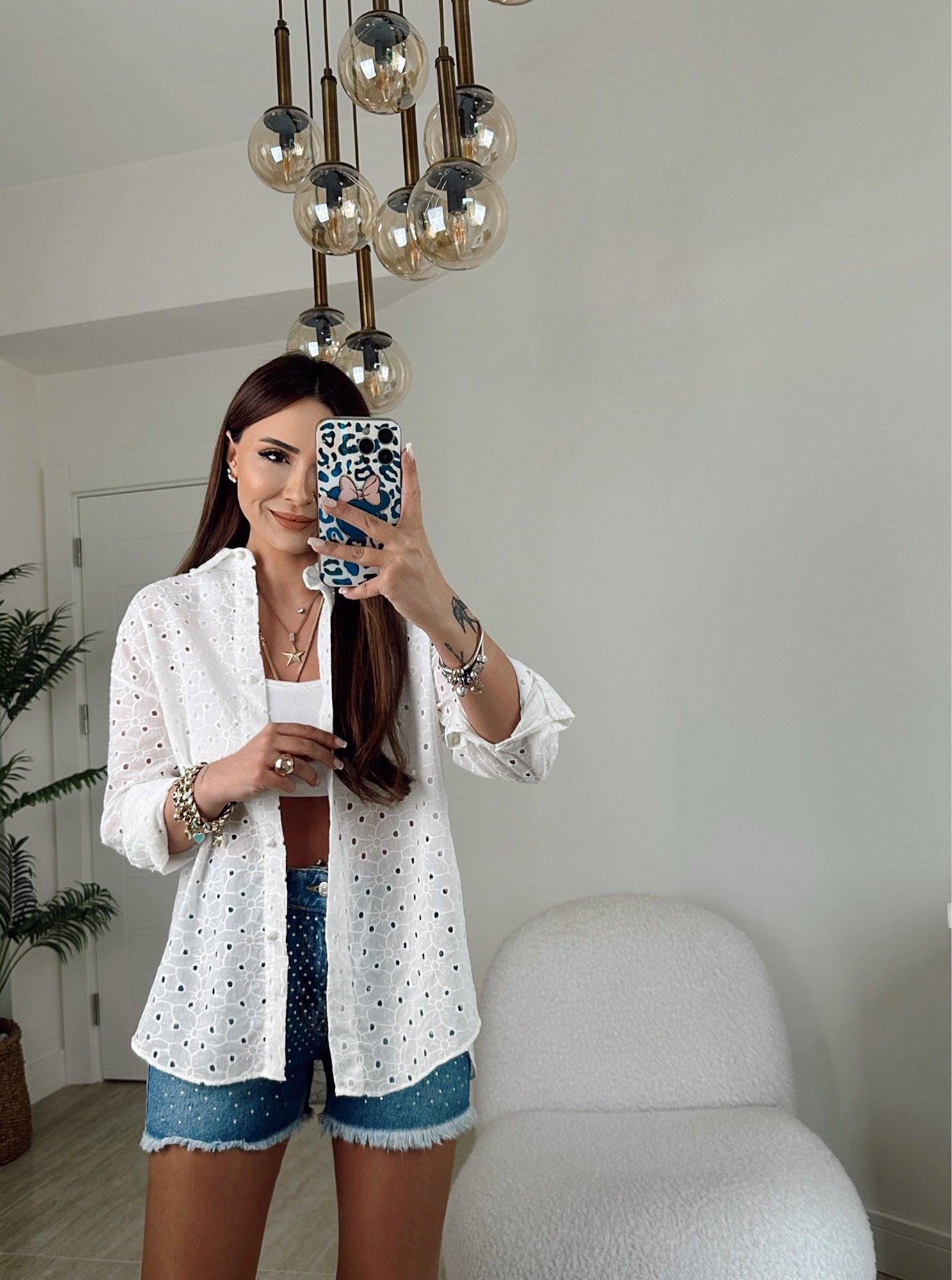 Karol Taşlı Jean Şort
