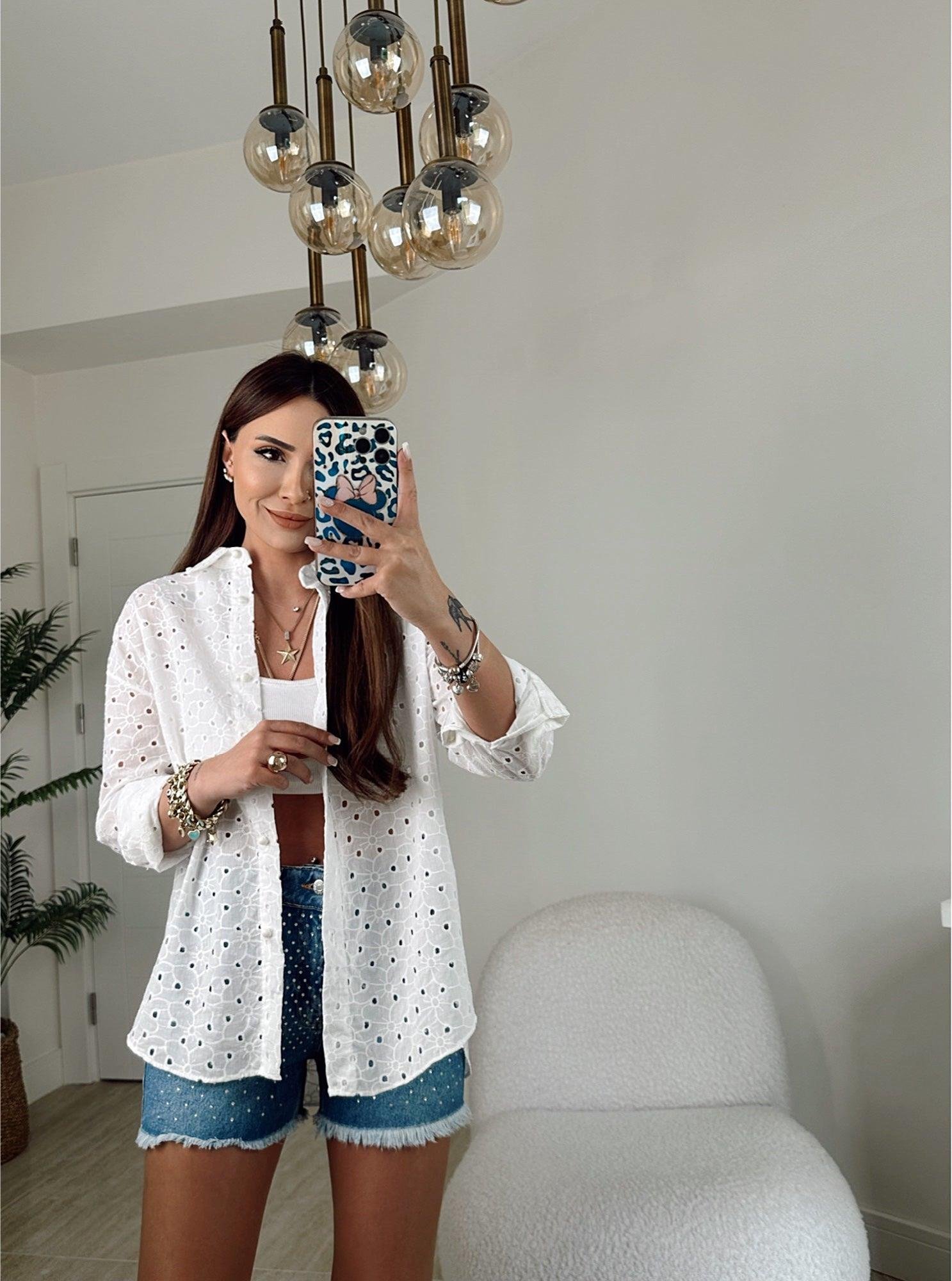 Karol Taşlı Jean Şort
