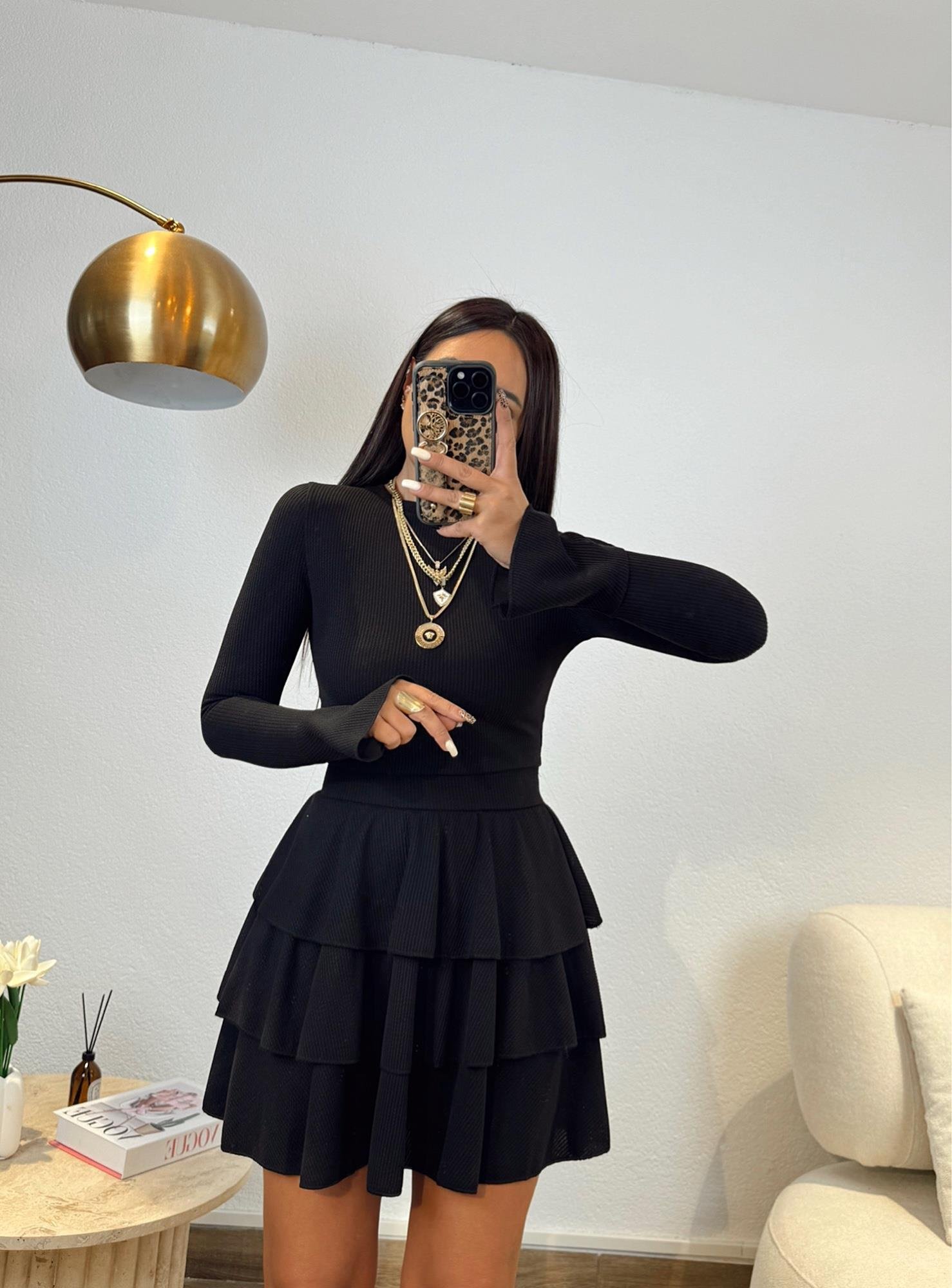 Katlı Etek Crop Takım