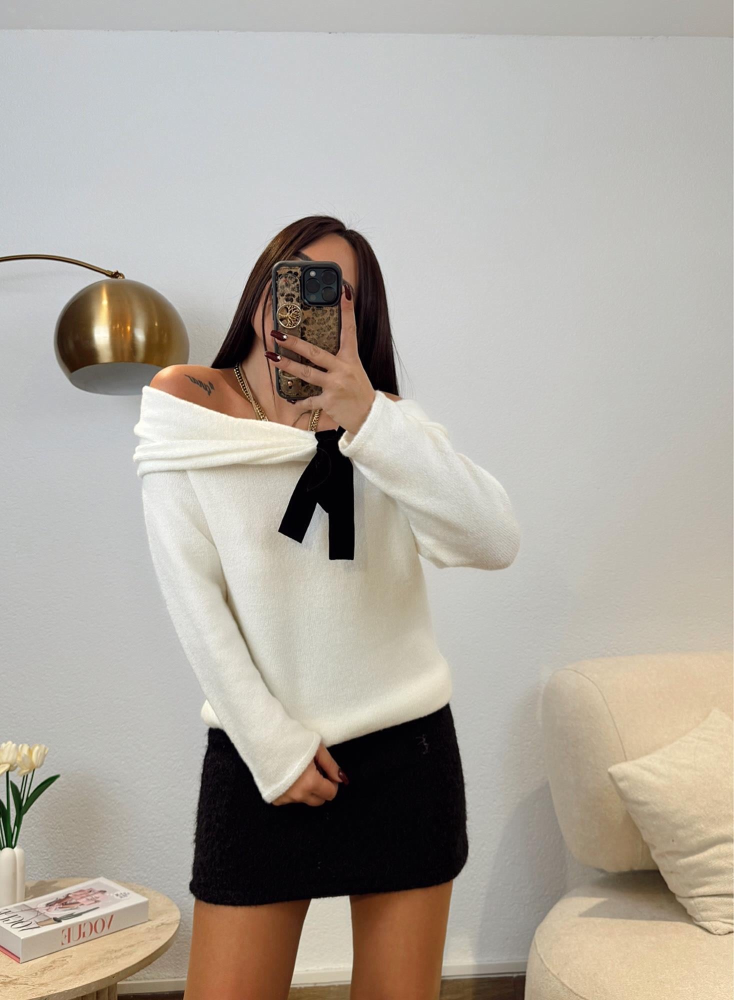 Kırçıllı Kaşe Siyah Mini Etek