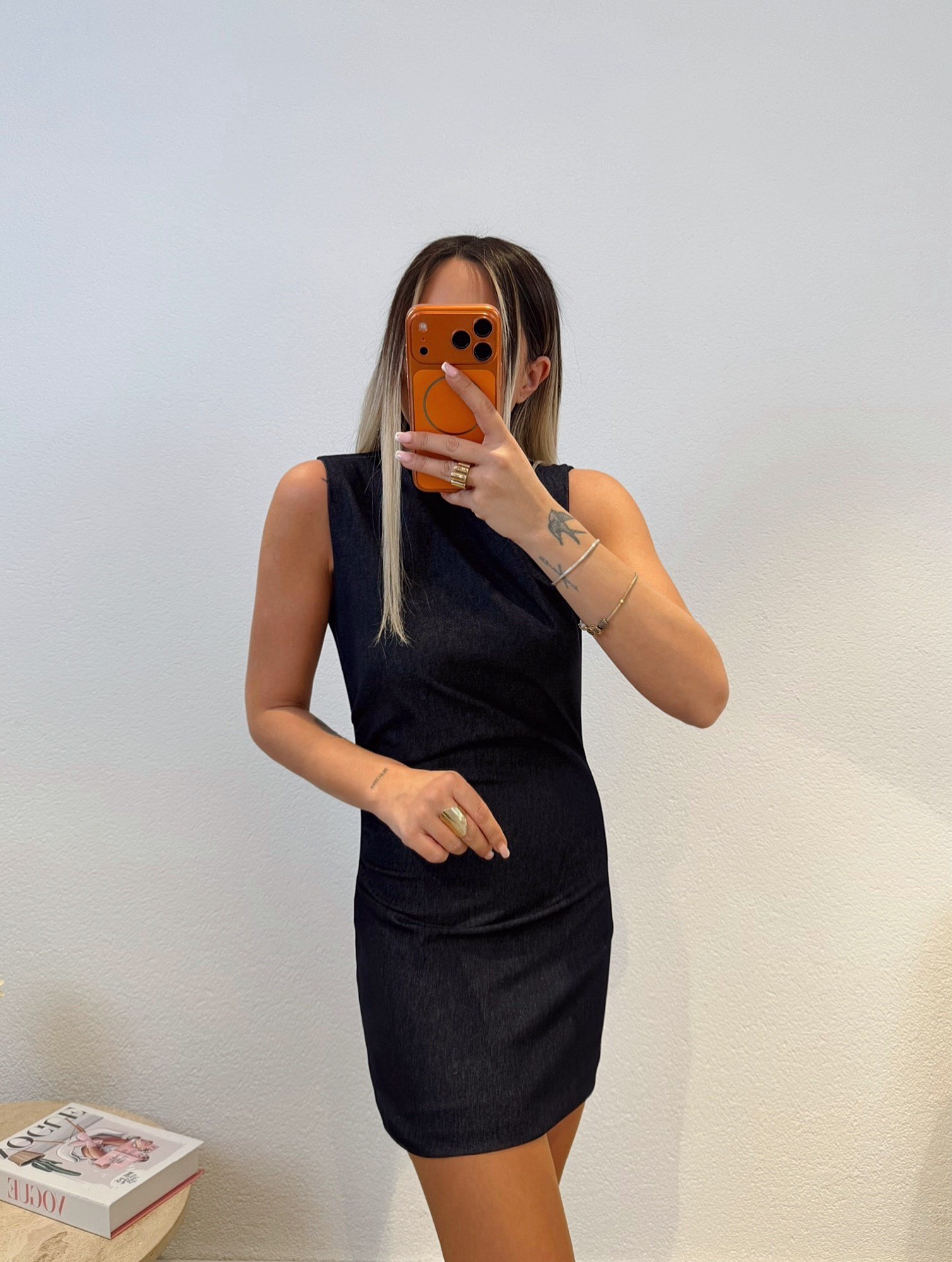 Kolsuz Mini Jean Elbise