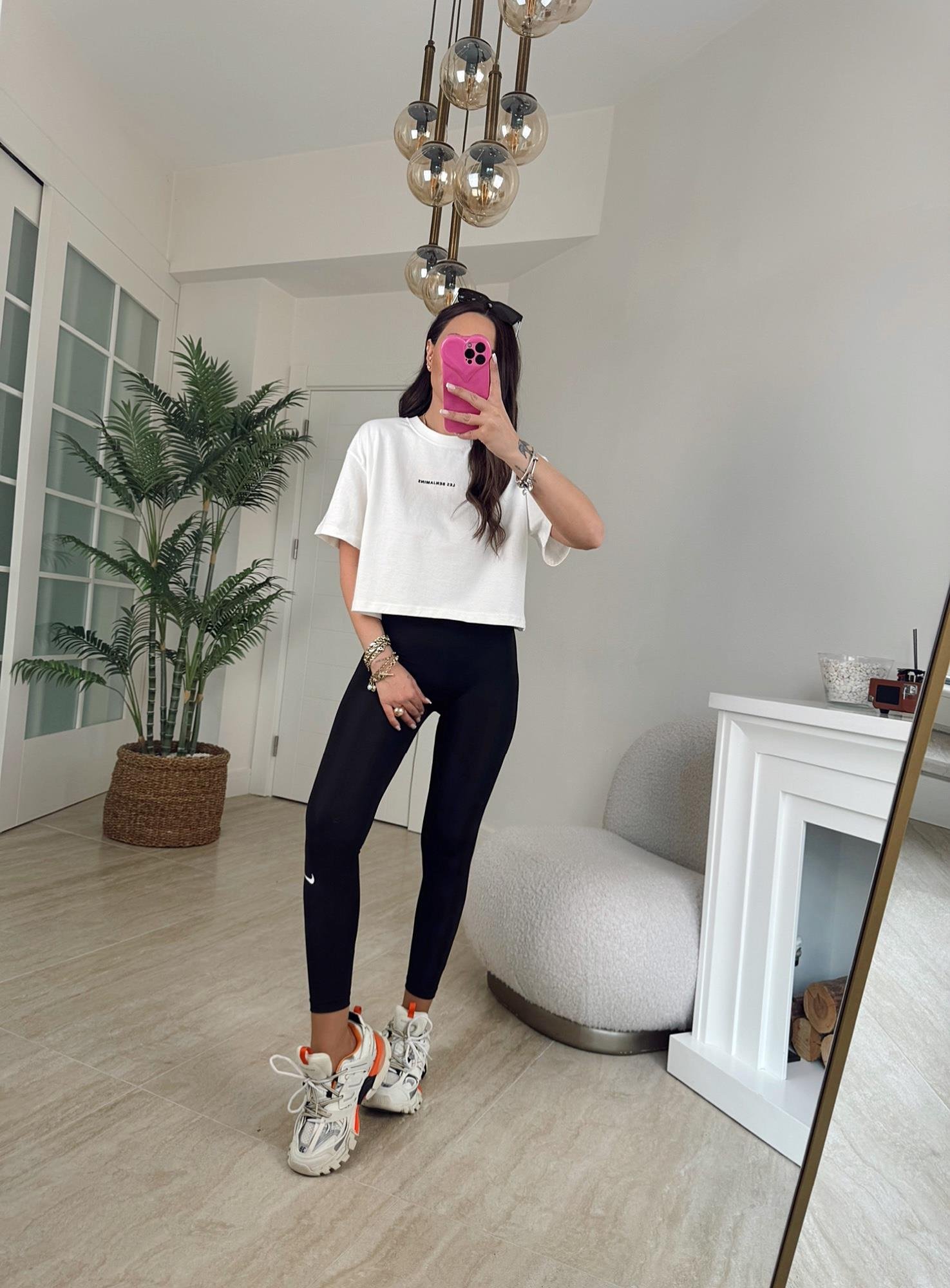 L.B Beyaz Crop Tshirt