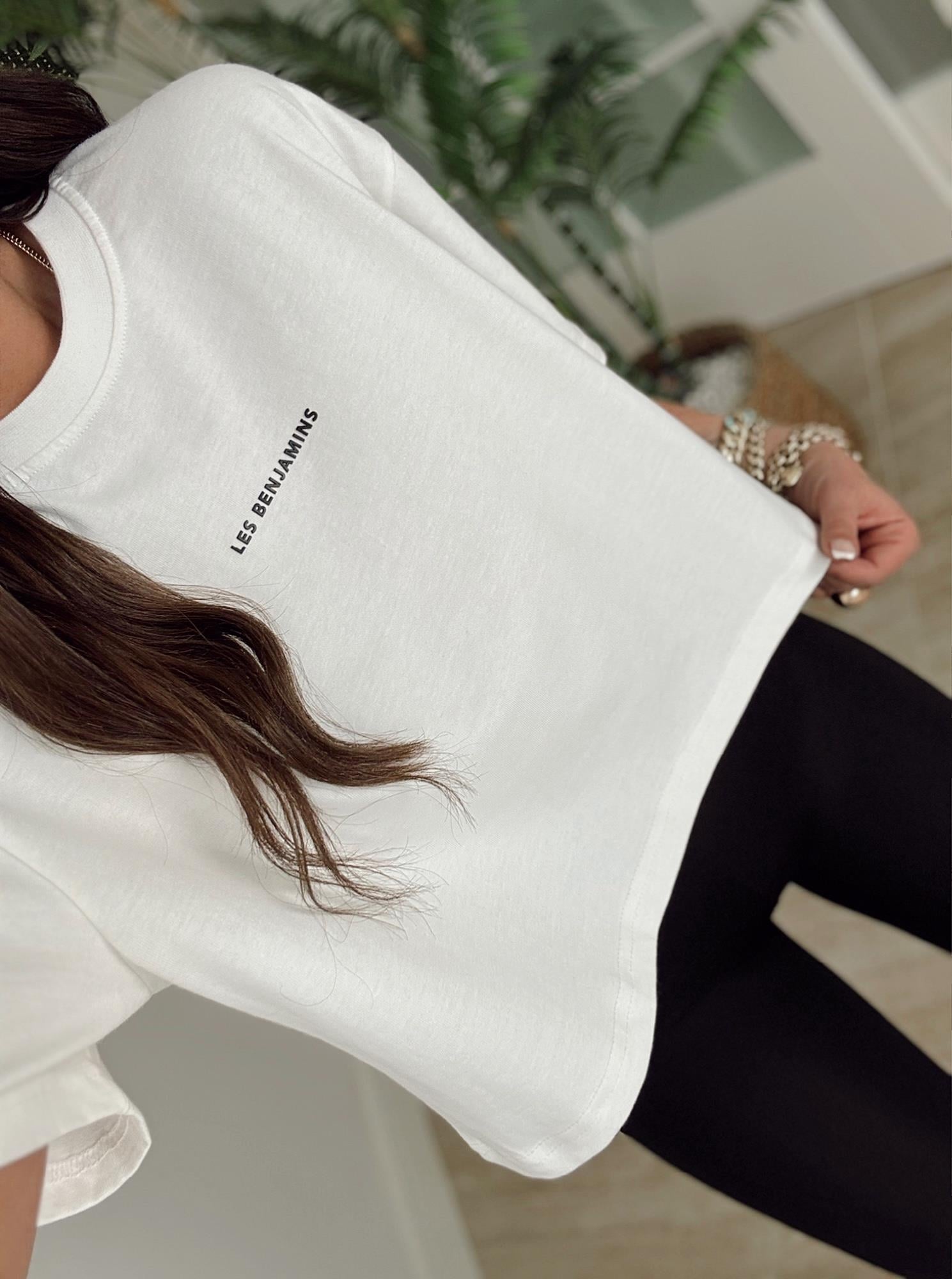 L.B Beyaz Crop Tshirt