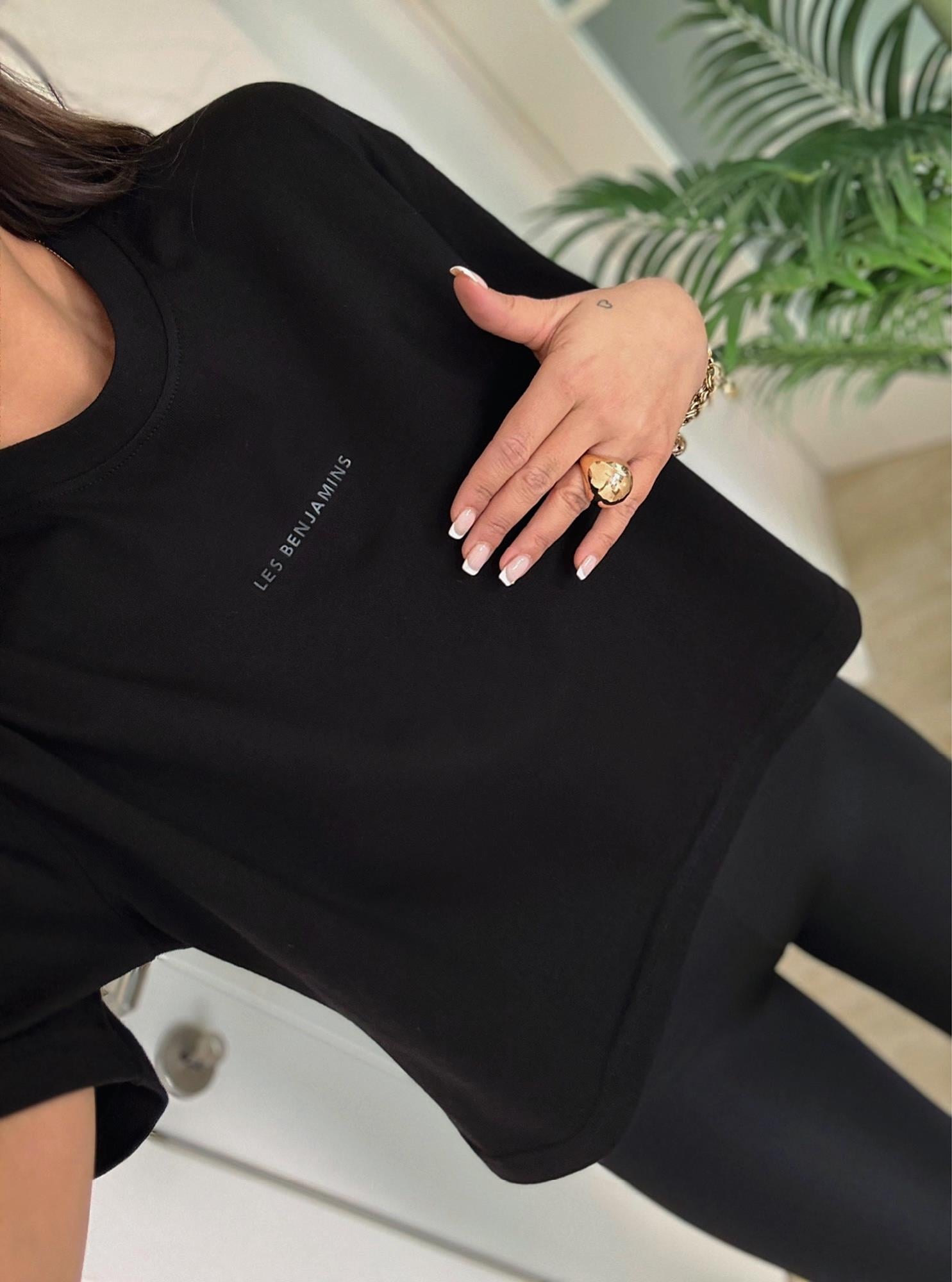 L.B Siyah Crop Tshirt