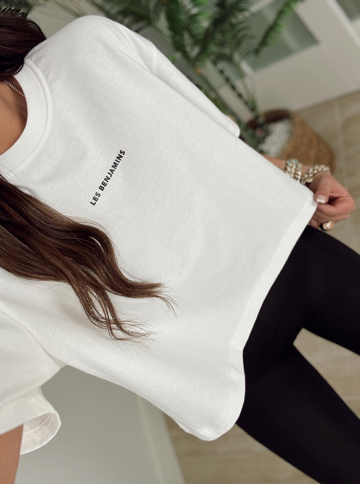 L.B Beyaz Crop Tshirt