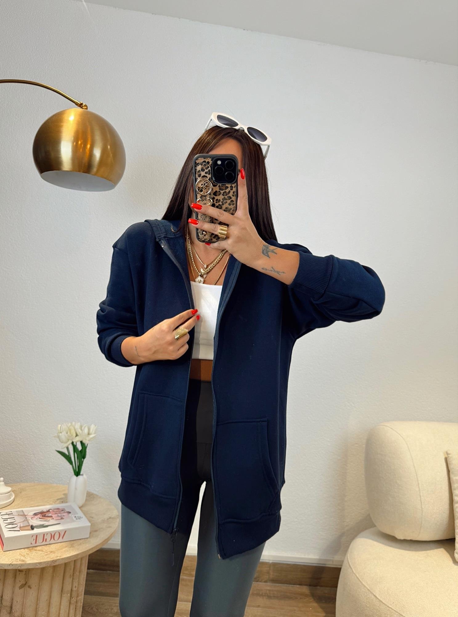 Laci Kapişonlu Sweat Hırka