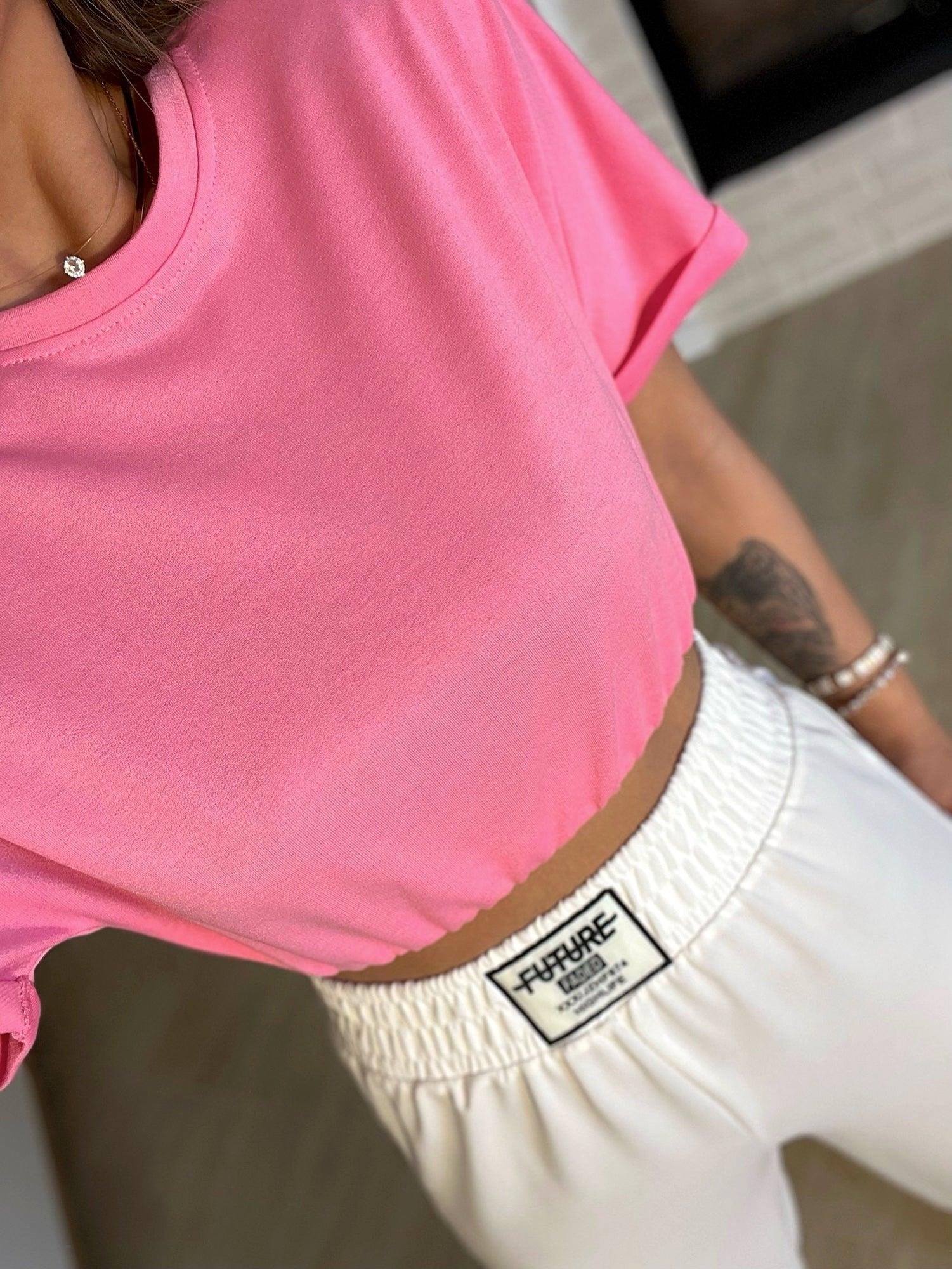 Lastikli Crop Tshirt